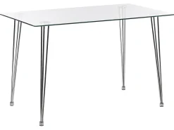 Spisebord WINSTON Sølv 120 cm 70 cm Hærdet glas