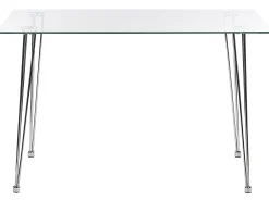 Spisebord WINSTON Sølv 120 cm 70 cm Hærdet glas