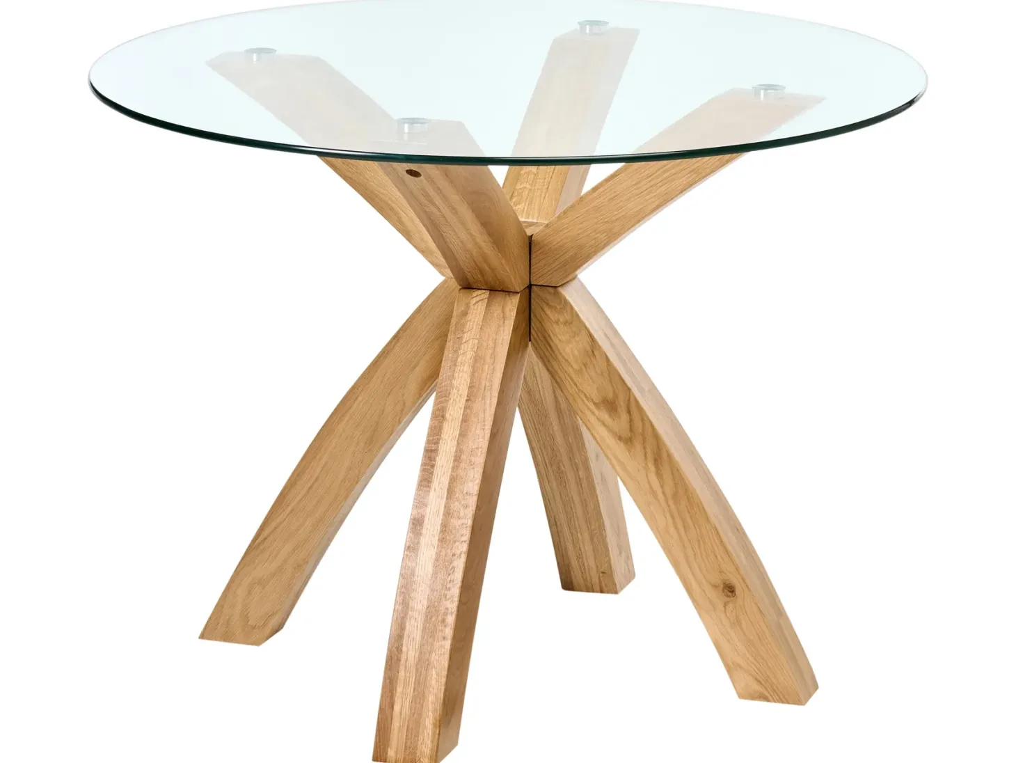 Spisebord YAPP Lysebrun 100 cm 100 cm Hærdet glas