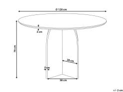 Spisebord YARRA Mørkebrun 120 cm 120 cm
