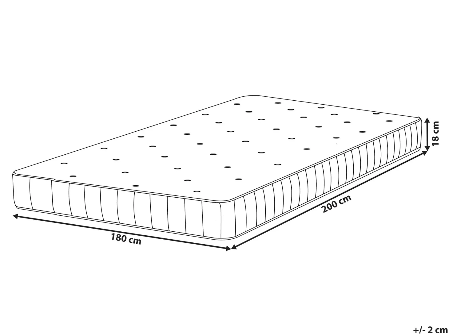 Springmadras DUO H3/4 Fast H2/3 Medium 180 x 200 cm