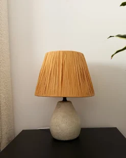 Sæt af 2 bordlamper ARWADITO Keramik Cremehvid