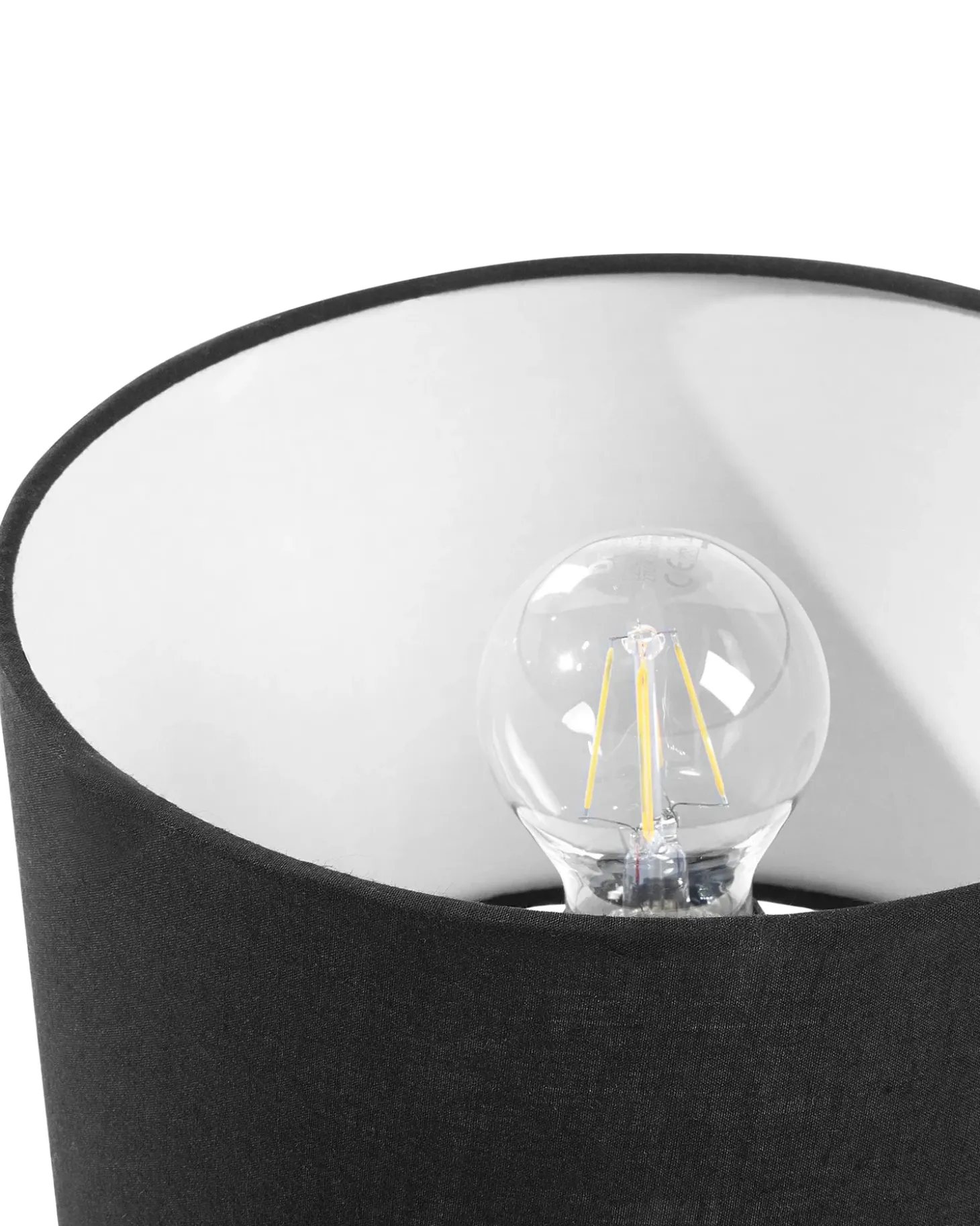 Sæt af 2 bordlamper TOBOL Asketræ Sort