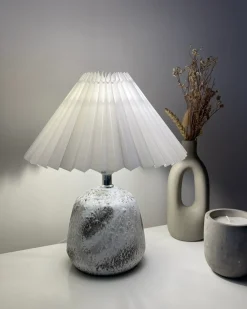 Sæt af 2 bordlamper ZEYI Keramik Hvid