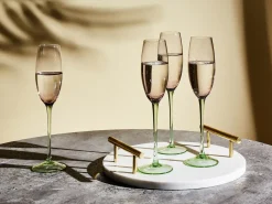 Sæt af 4 champagnefløjter DIOPSIDE 200 ml Lyserød
