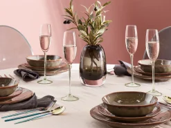 Sæt af 4 champagnefløjter DIOPSIDE 200 ml Lyserød