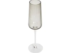 Sæt af 4 champagnefløjter QUARTZ 230 ml Grå