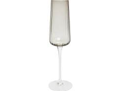 Sæt af 4 champagnefløjter QUARTZ 230 ml Grå