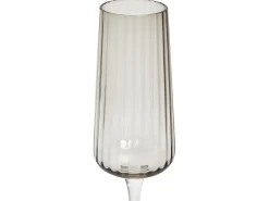 Sæt af 4 champagnefløjter QUARTZ 230 ml Grå