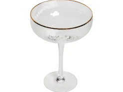 Sæt af 4 champagne-underkopper TOPAZ 450 ml Transparent
