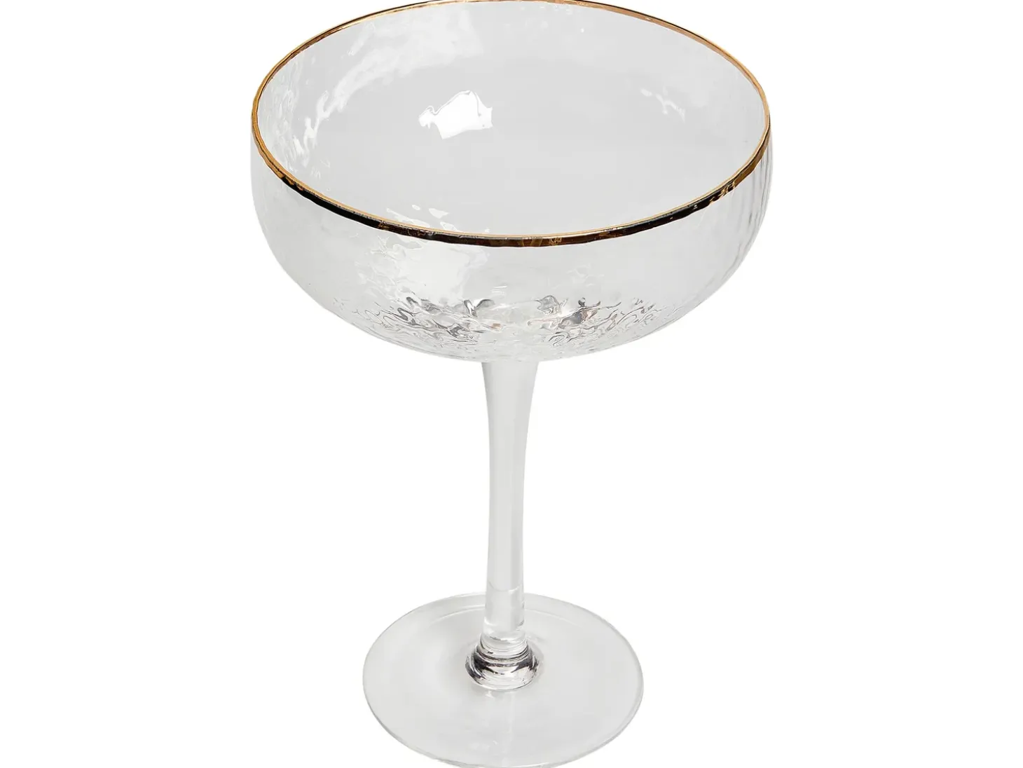 Sæt af 4 champagne-underkopper TOPAZ 450 ml Transparent