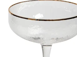 Sæt af 4 champagne-underkopper TOPAZ 450 ml Transparent