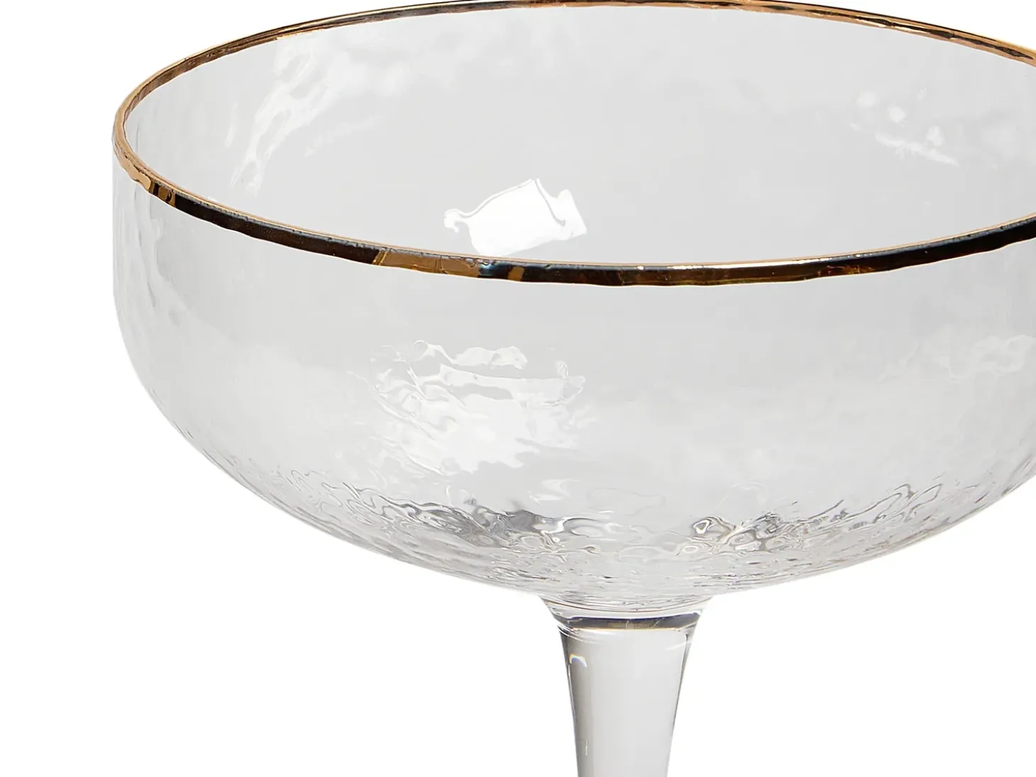 Sæt af 4 champagne-underkopper TOPAZ 450 ml Transparent