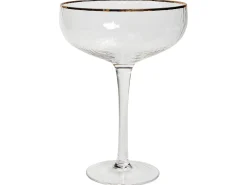 Sæt af 4 champagne-underkopper TOPAZ 450 ml Transparent