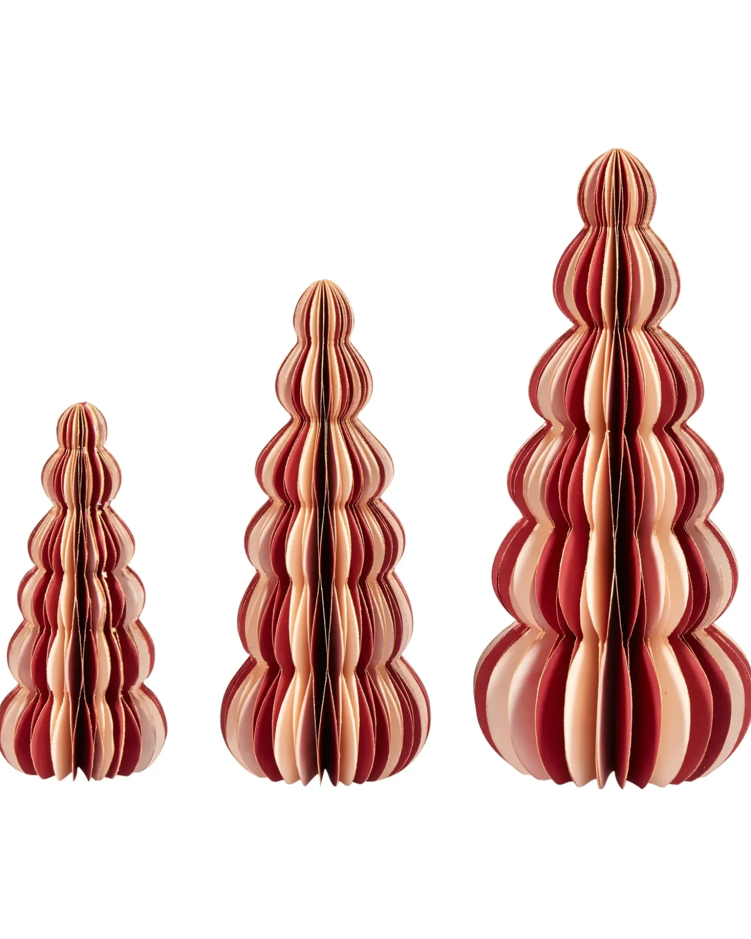 Sæt af 3 figurer DHAULAGIRI Juletræ 15/20/25 cm Rød