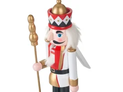 Sæt af 3 figurer RICKLEAN Nøddeknækker 30 cm Rød/Hvid
