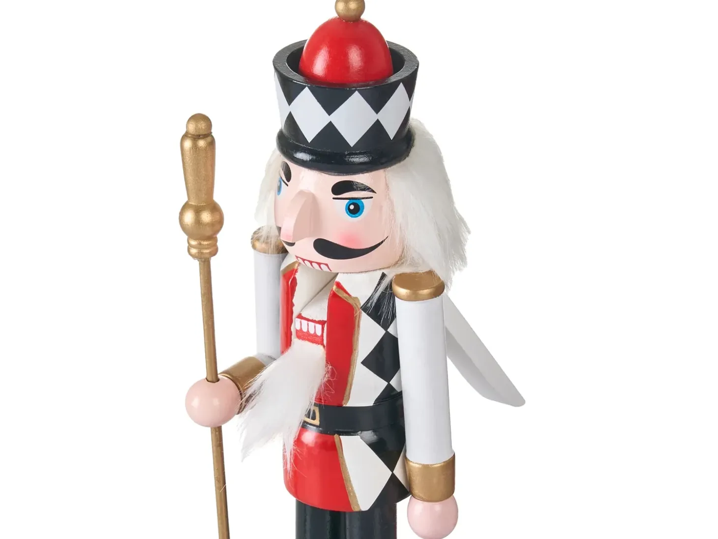 Sæt af 3 figurer RICKLEAN Nøddeknækker 30 cm Rød/Hvid