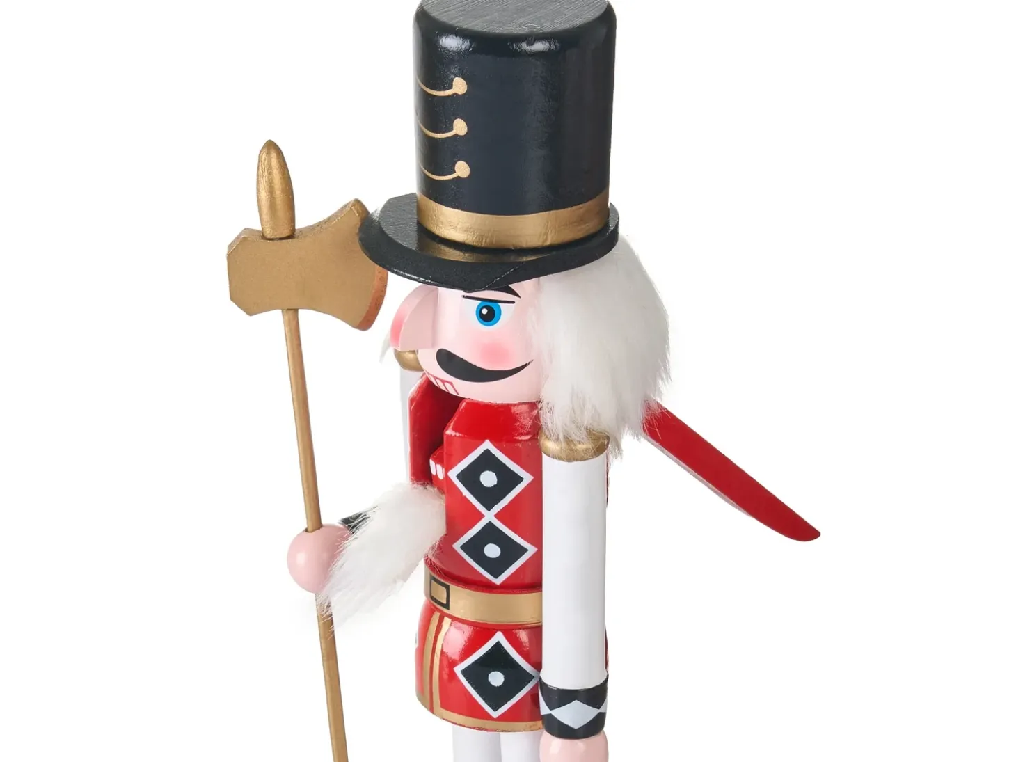 Sæt af 3 figurer RICKLEAN Nøddeknækker 30 cm Rød/Hvid