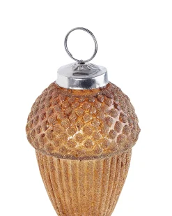 Sæt af 6 julekugler AMBRE Glas Guld
