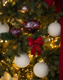 Sæt af 6 julekugler ASTRALE Glas Lyserød
