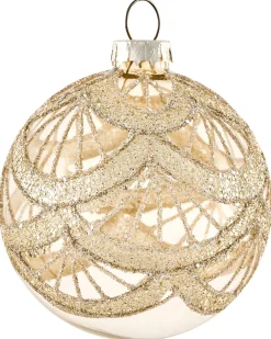 Sæt af 35 julekugler BLING Glas Guld