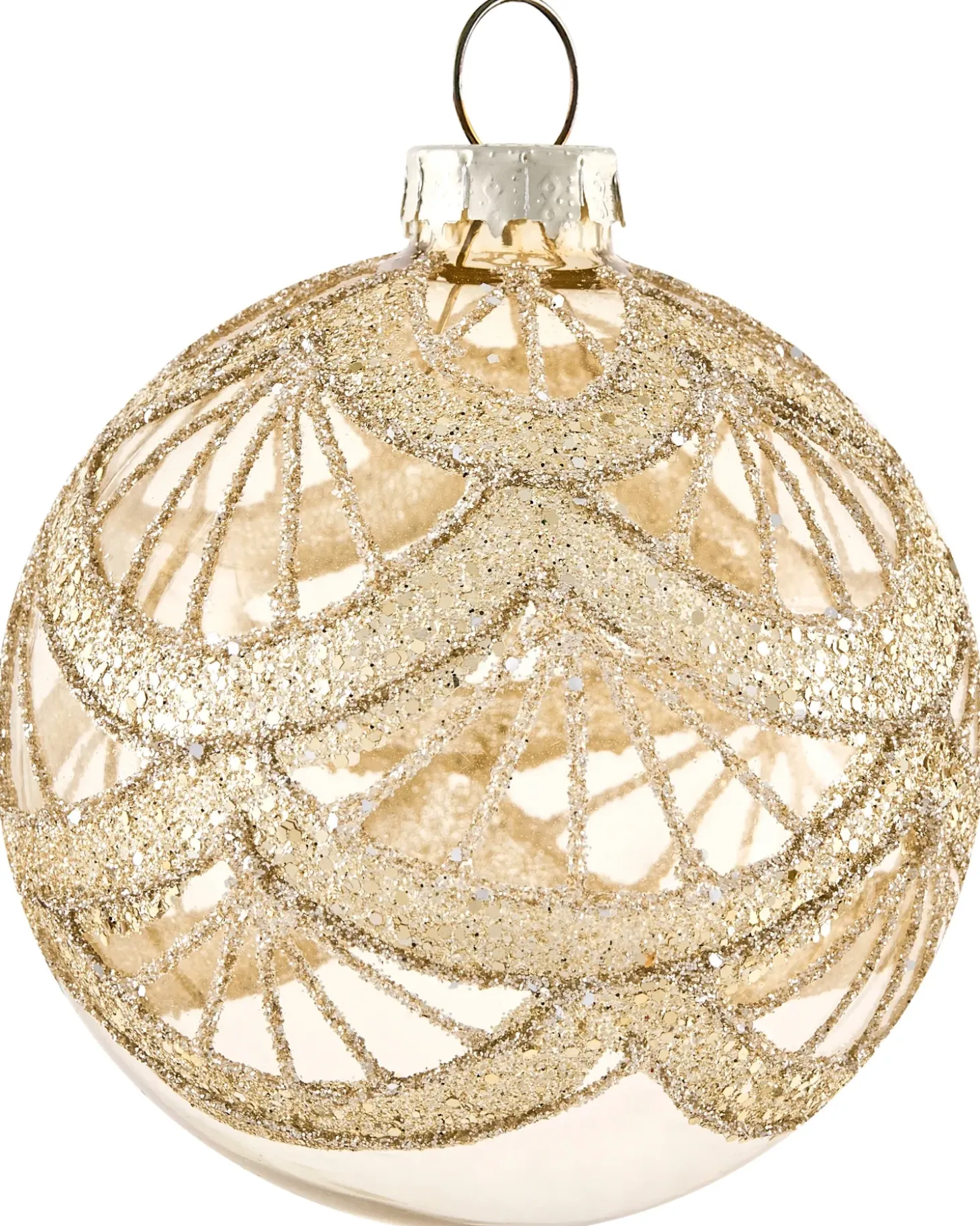 Sæt af 35 julekugler BLING Glas Guld
