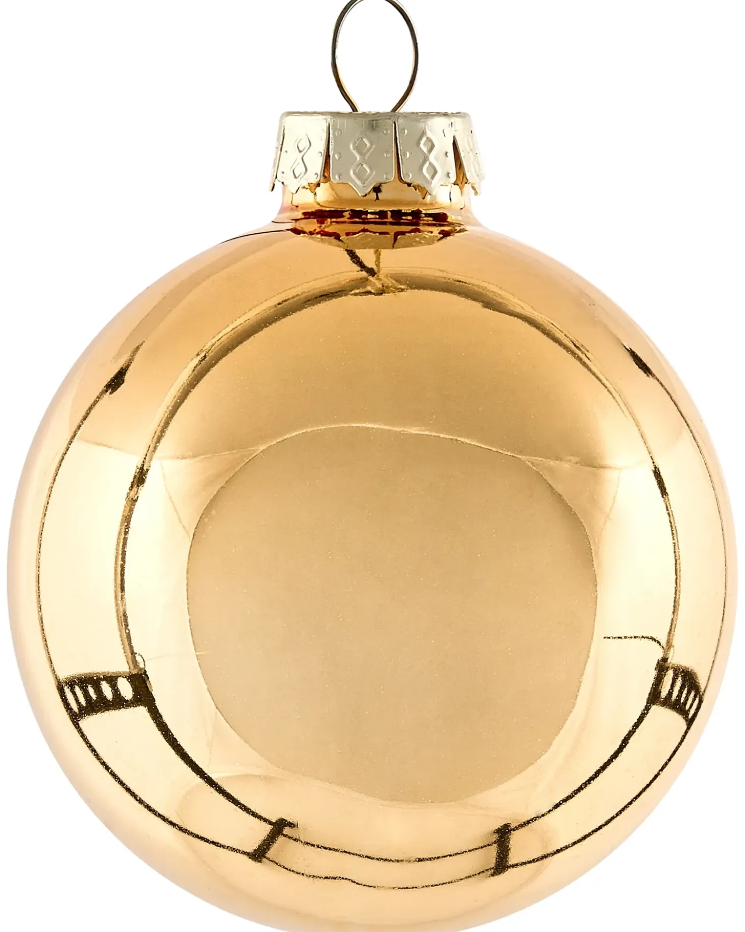 Sæt af 35 julekugler BLING Glas Guld