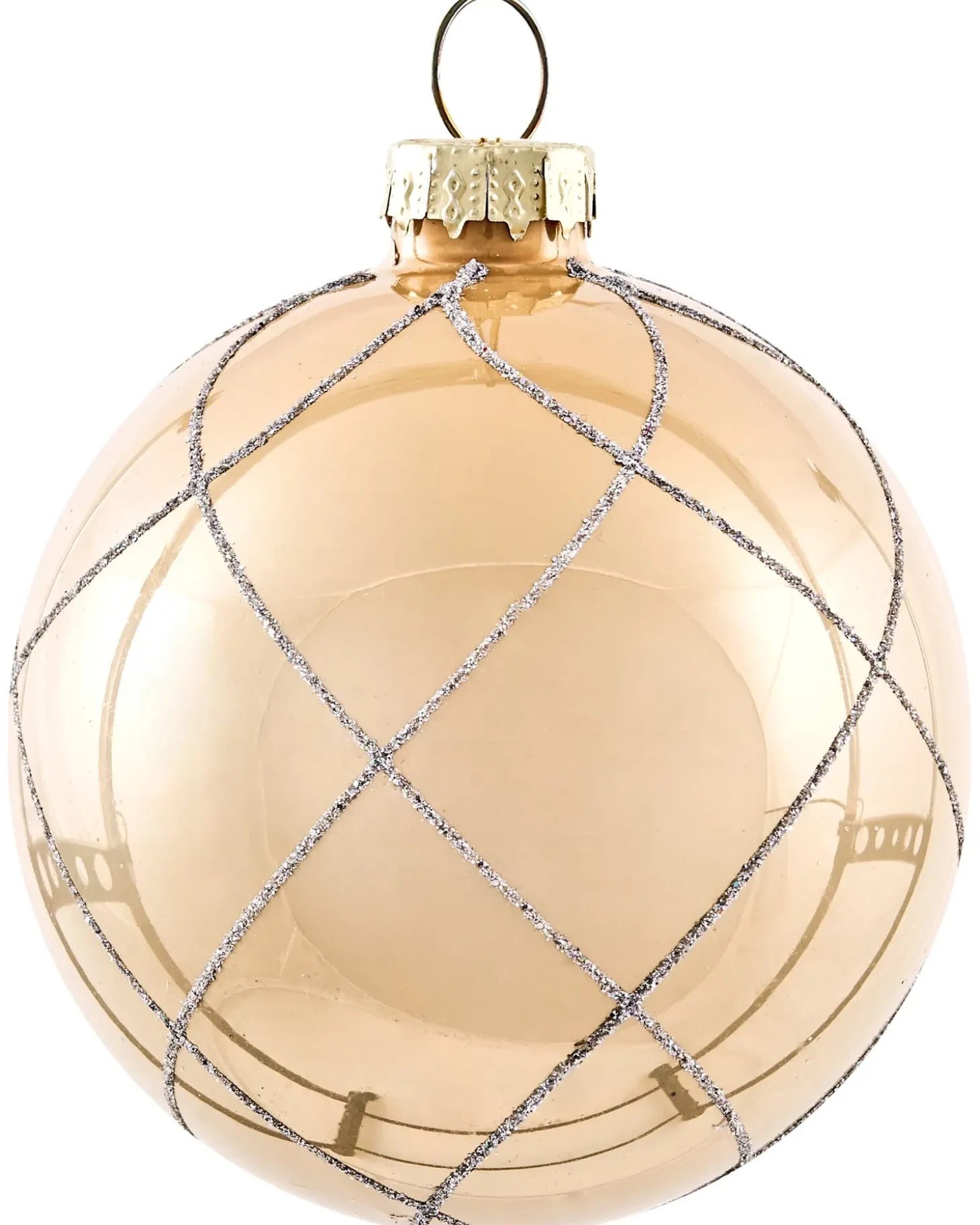 Sæt af 35 julekugler BLING Glas Guld