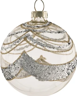 Sæt af 35 julekugler BLING Glas Guld