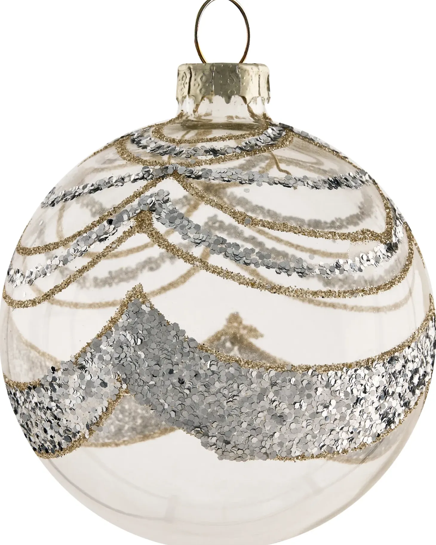 Sæt af 35 julekugler BLING Glas Guld