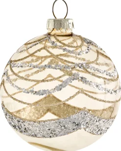 Sæt af 35 julekugler BLING Glas Guld