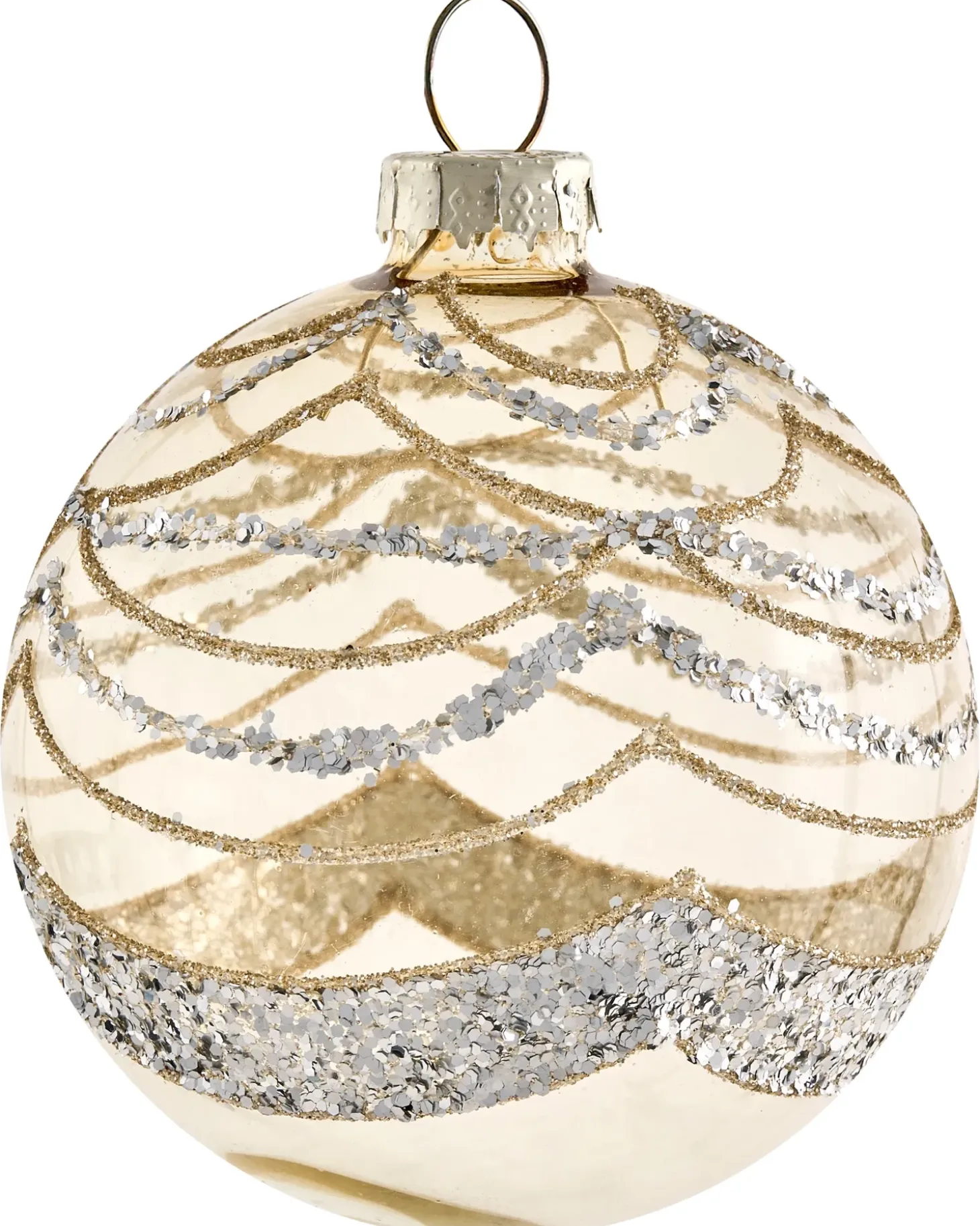 Sæt af 35 julekugler BLING Glas Guld