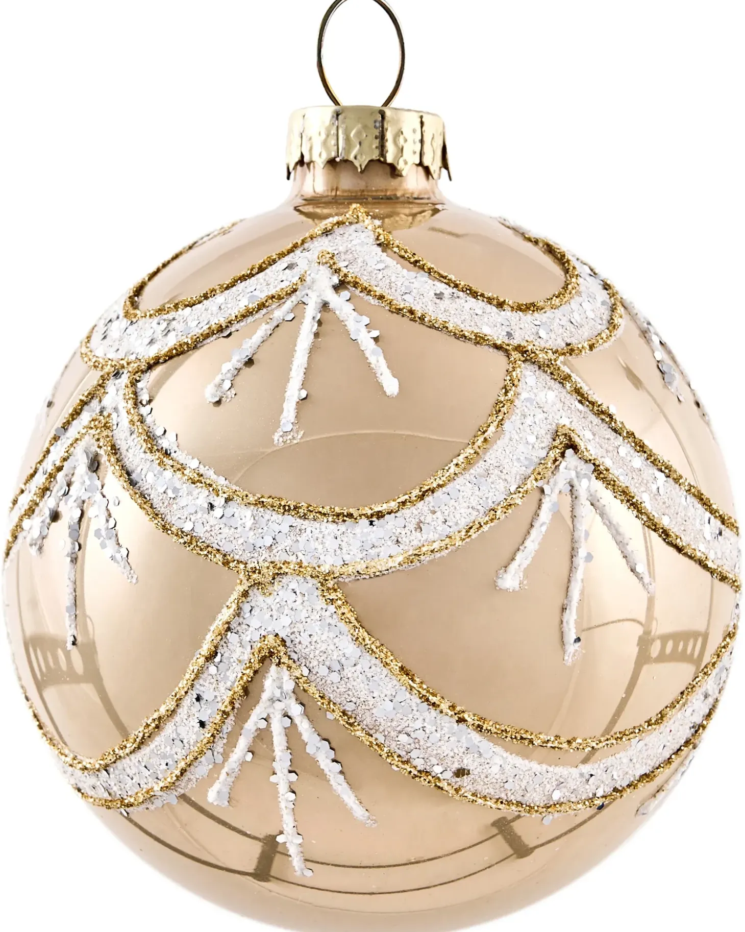 Sæt af 35 julekugler BLING Glas Guld