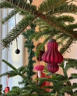 Sæt af 8 julekugler BRILLANT Glas Rød