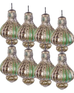 Sæt af 8 julekugler BRILLANT Glas Grøn