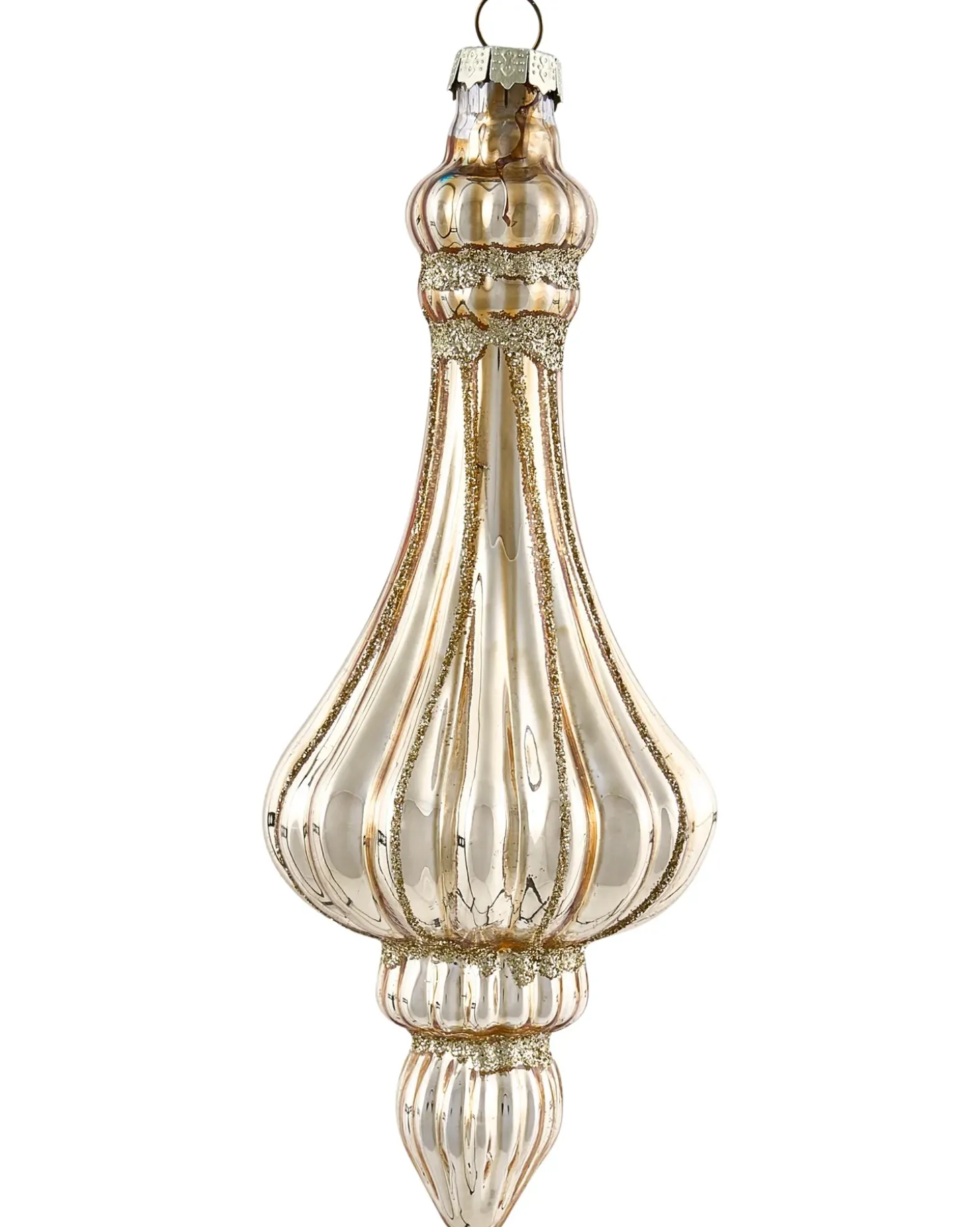 Sæt af 70 julekugler FLICKER Glas Guld