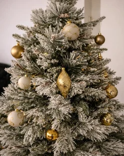 Sæt af 70 julekugler FLICKER Glas Guld
