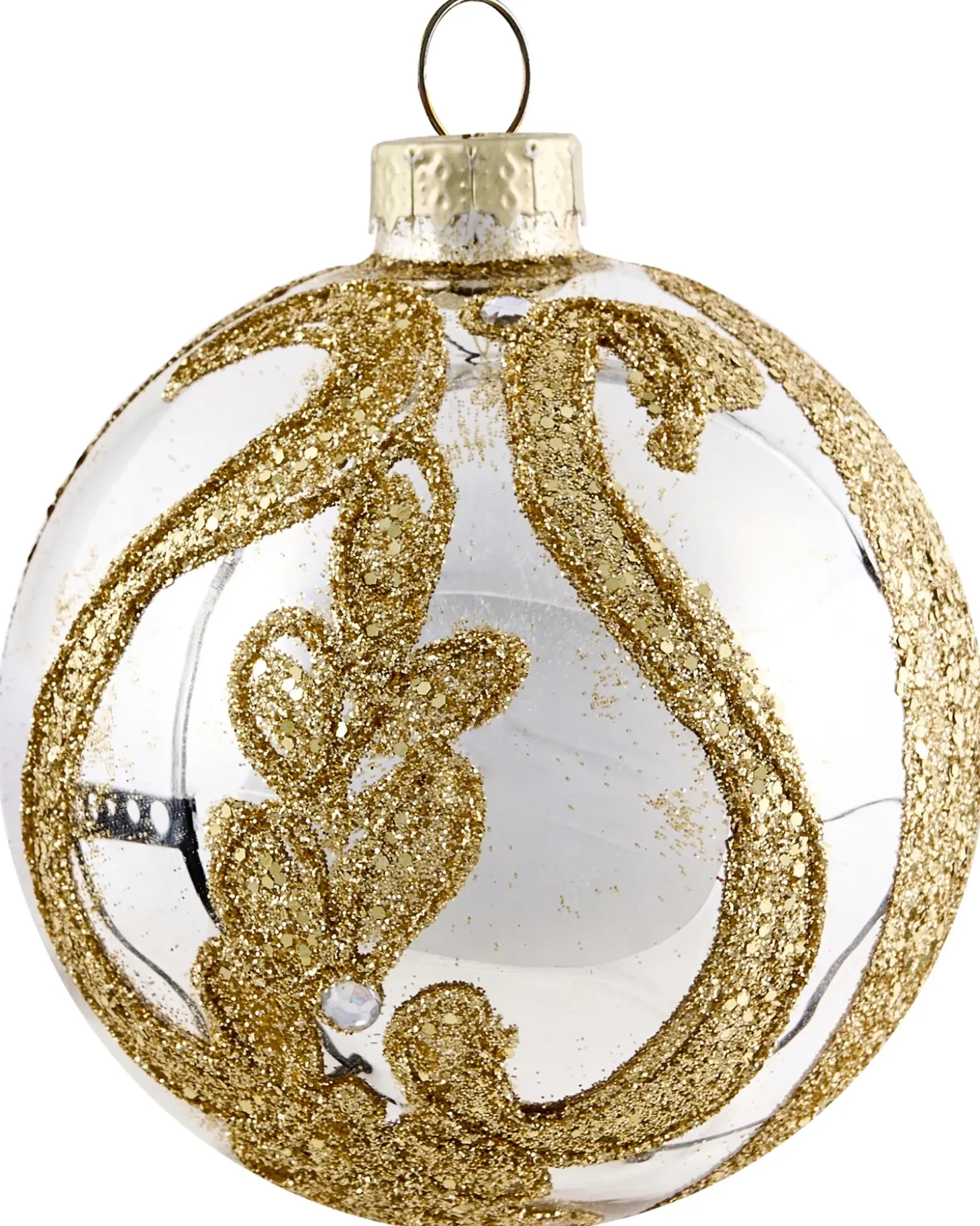 Sæt af 70 julekugler FLICKER Glas Guld
