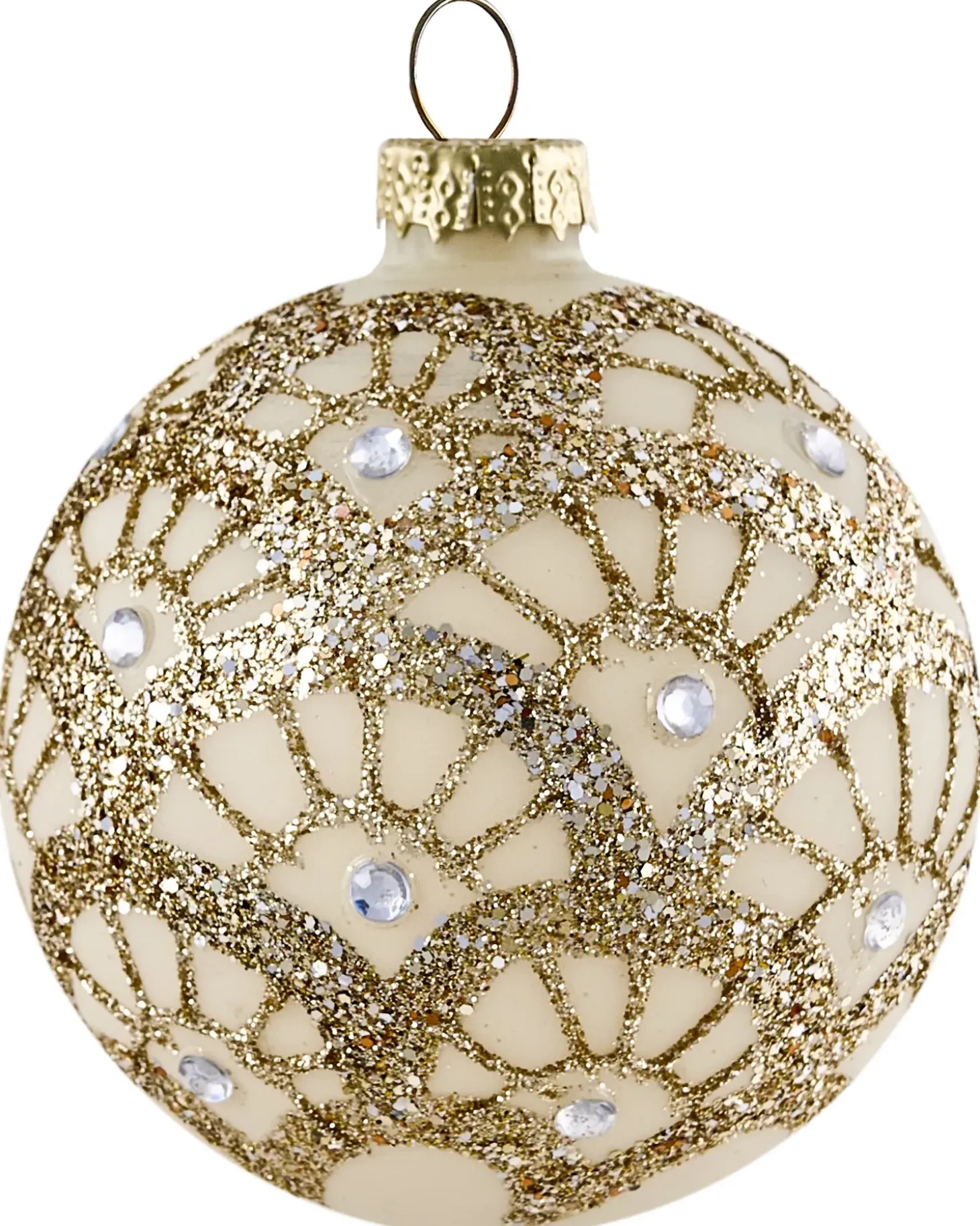 Sæt af 70 julekugler FLICKER Glas Guld