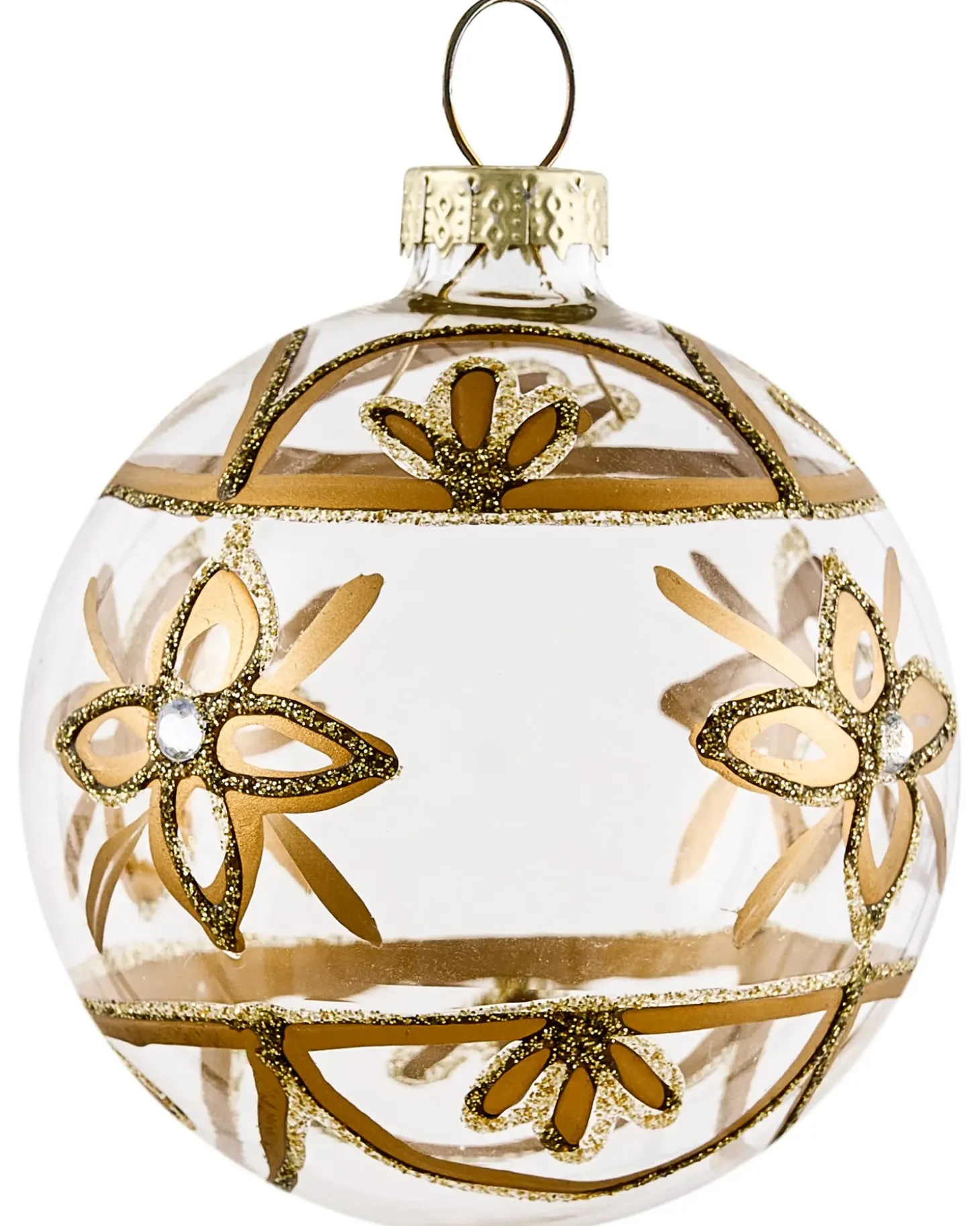 Sæt af 70 julekugler FLICKER Glas Guld