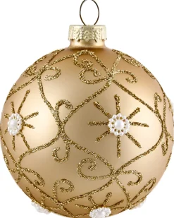 Sæt af 70 julekugler FLICKER Glas Guld