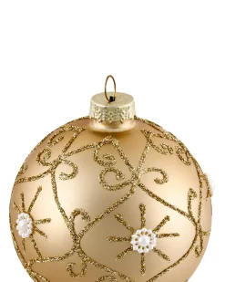 Sæt af 70 julekugler FLICKER Glas Guld