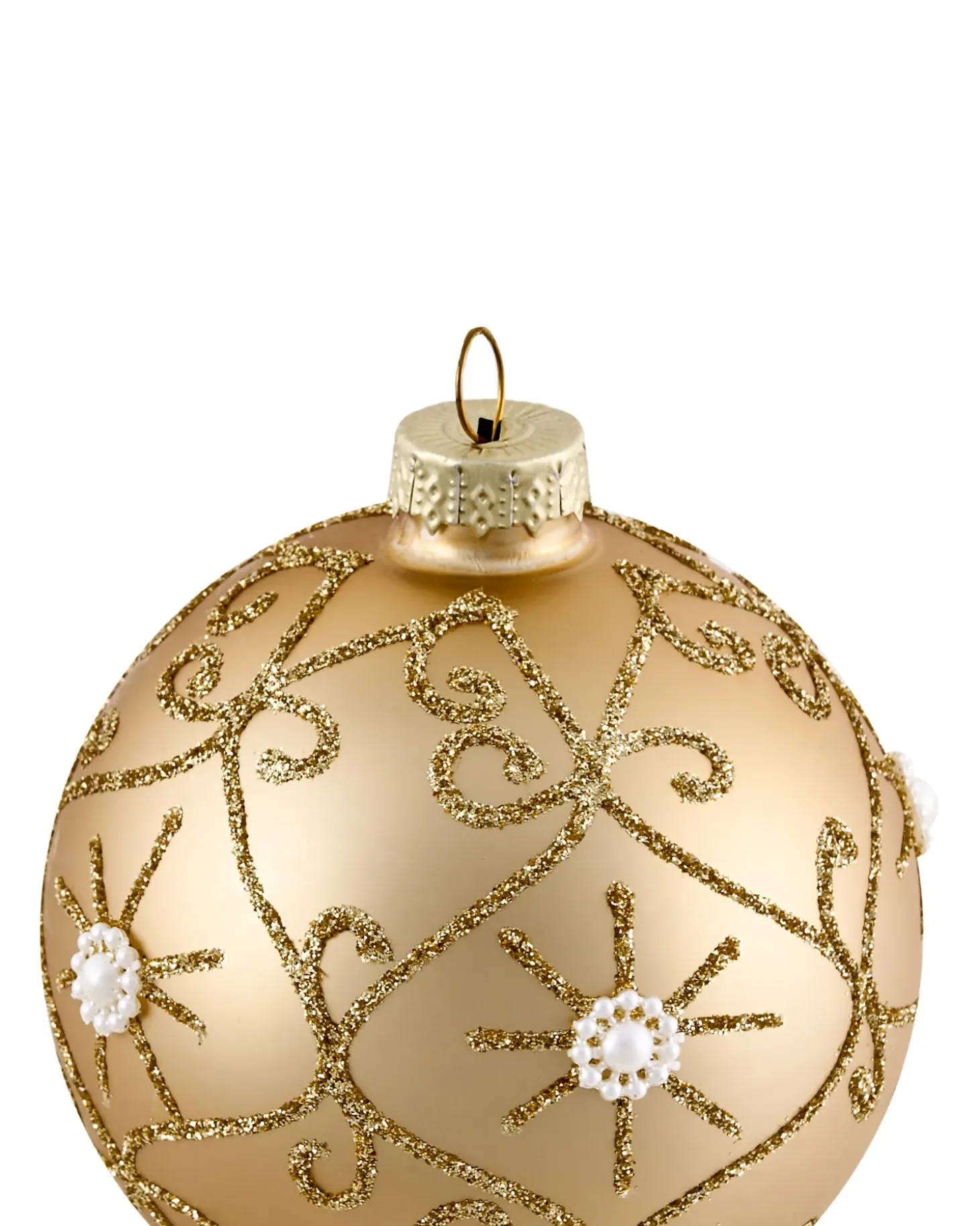 Sæt af 70 julekugler FLICKER Glas Guld