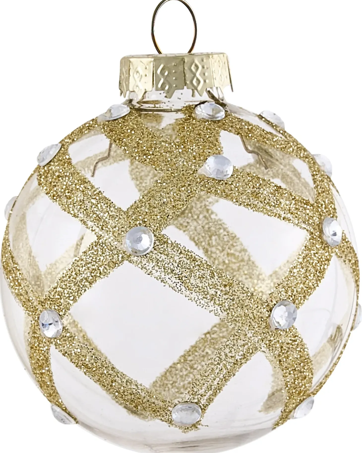 Sæt af 70 julekugler FLICKER Glas Guld
