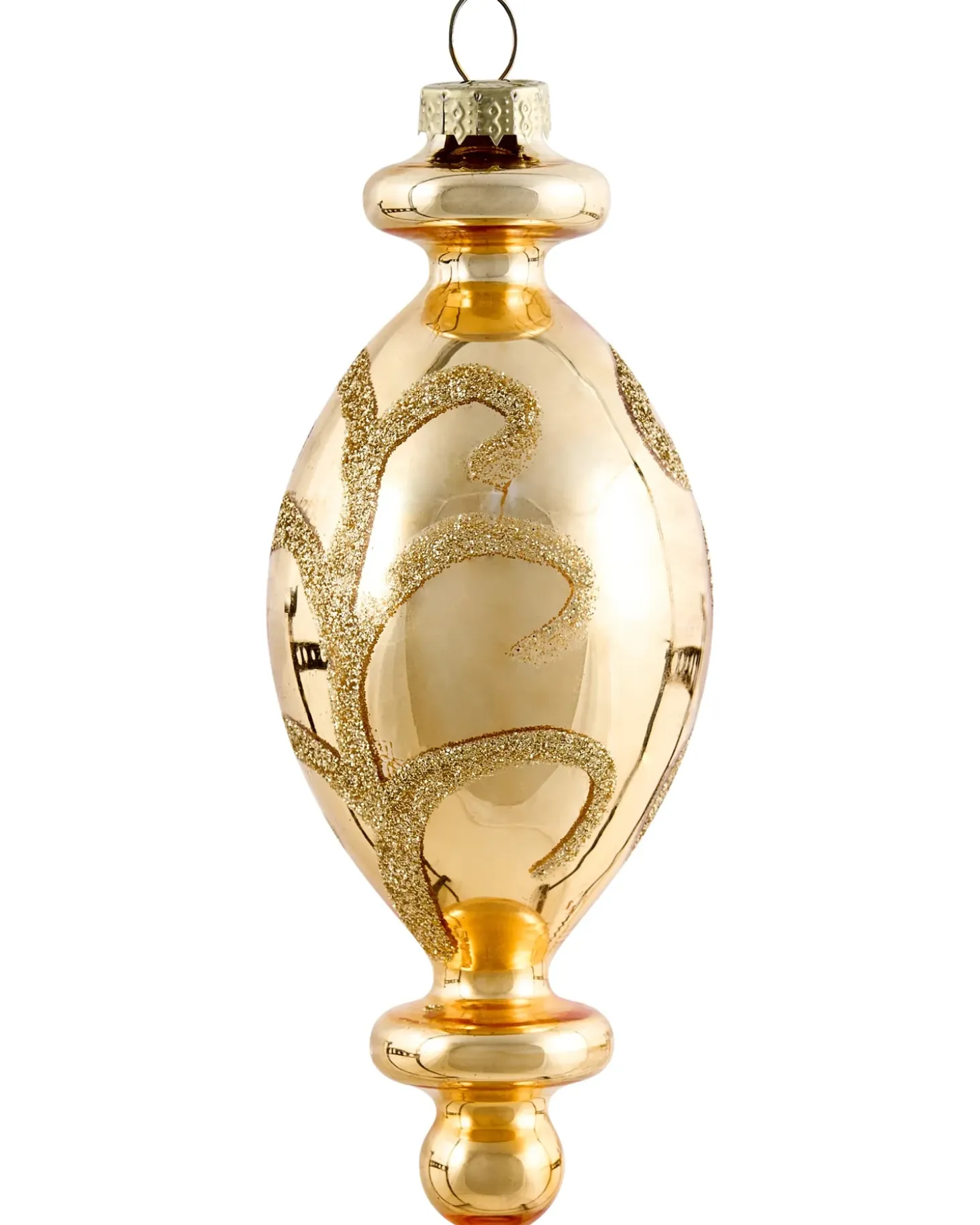 Sæt af 70 julekugler FLICKER Glas Guld