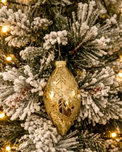Sæt af 70 julekugler FLICKER Glas Guld