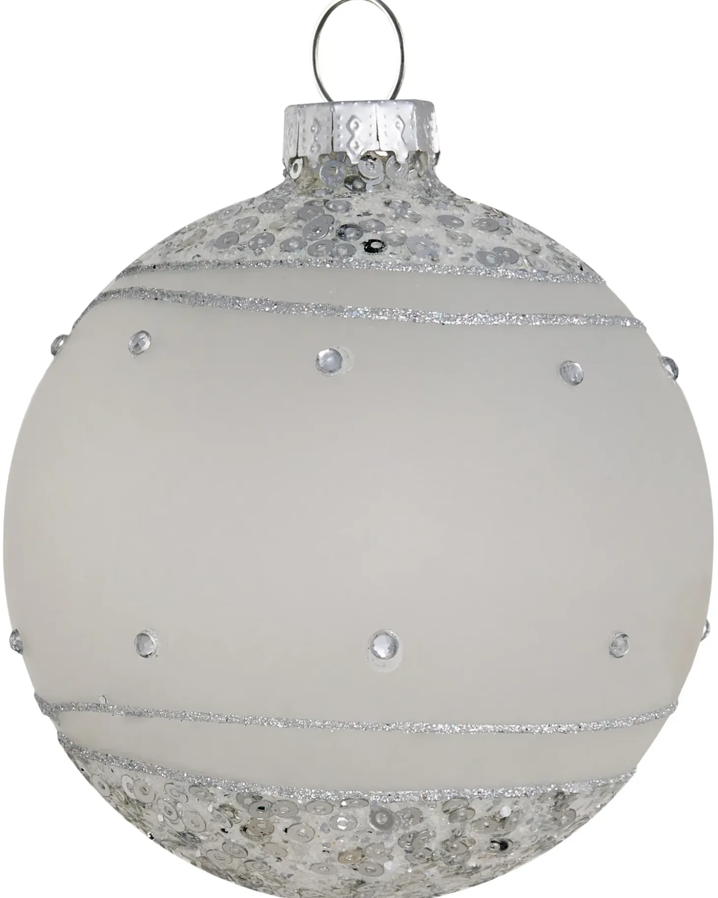 Sæt af 35 julekugler FROSTFALL Glas Grå