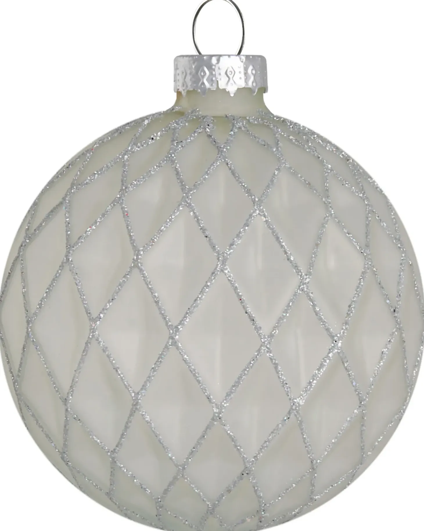 Sæt af 35 julekugler FROSTFALL Glas Grå