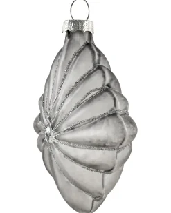 Sæt af 35 julekugler FROSTFALL Glas Grå