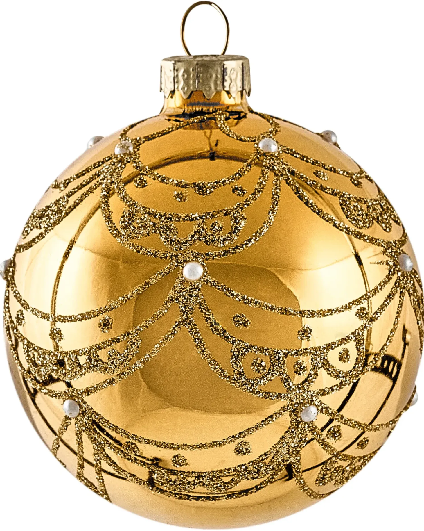 Sæt af 35 julekugler ICEDROP Glas Blå/Guld